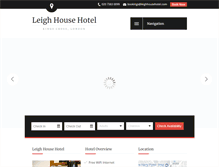 Tablet Screenshot of leighhousehotel.com